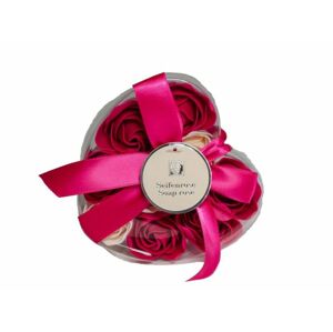 Accentra - Mýdlové květy červené růže v krabičce ve tvaru srdce  Mýdlové květy růže 9x3 g