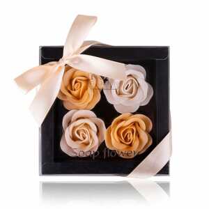 Accentra - Mýdlové květy růže v dárkovém boxu  Mýdlové květy růže 4x4 g